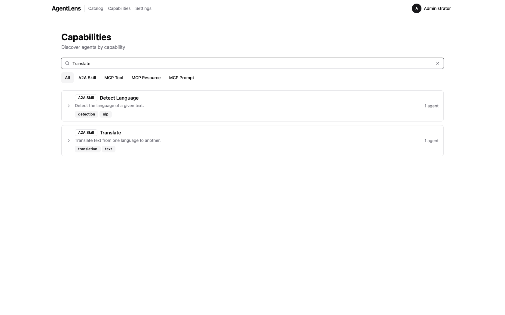 Capabilities search results filtered by query